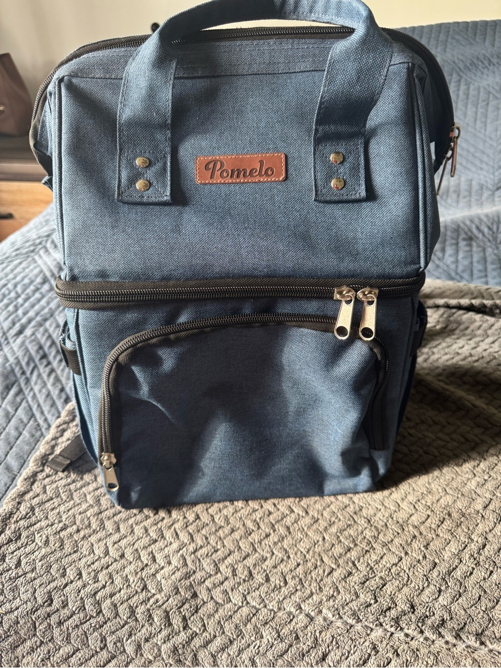Pomelo Denim Blue Insulated Backpack Cooler